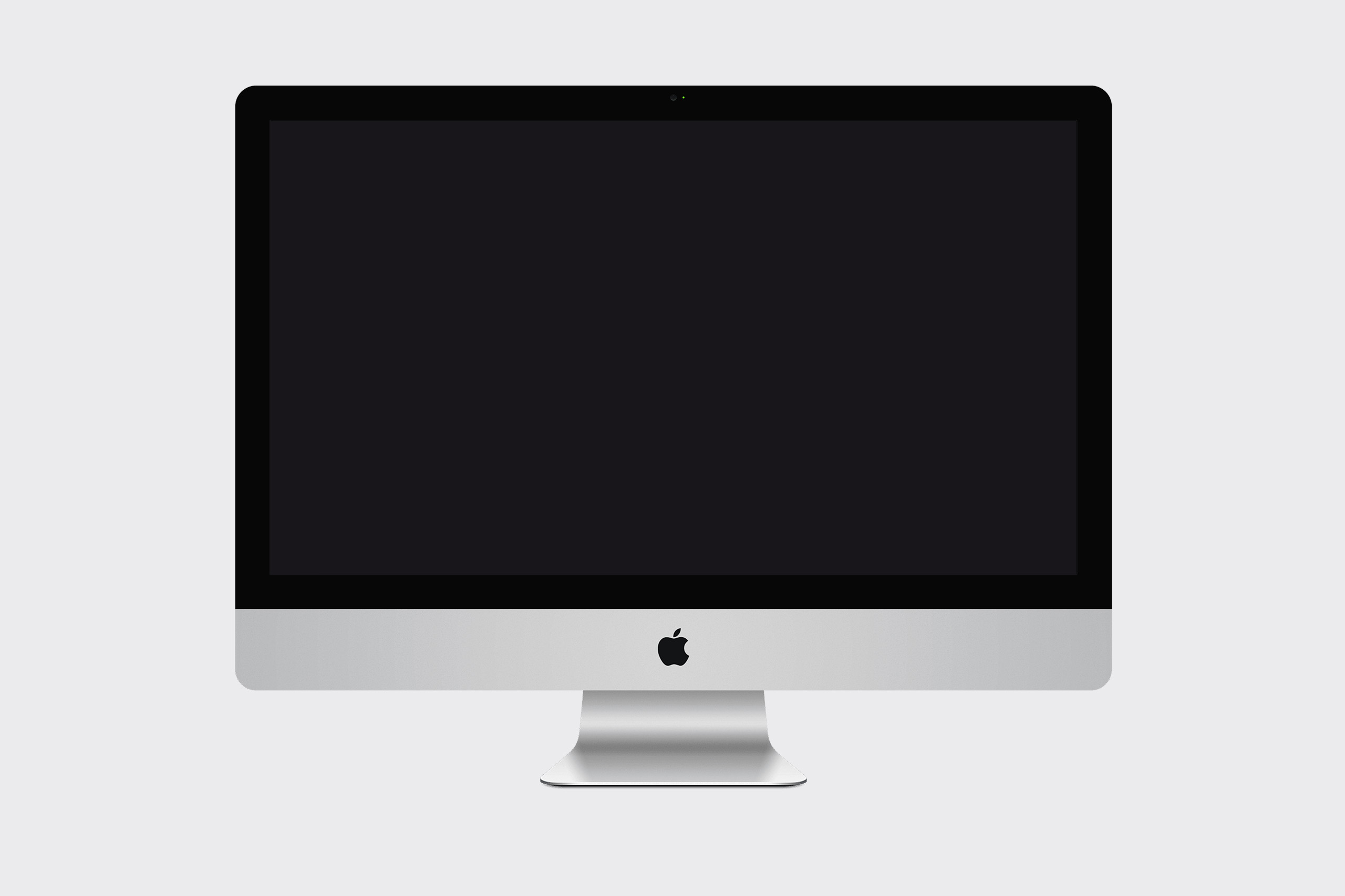 Mockup of an Apple iMac.