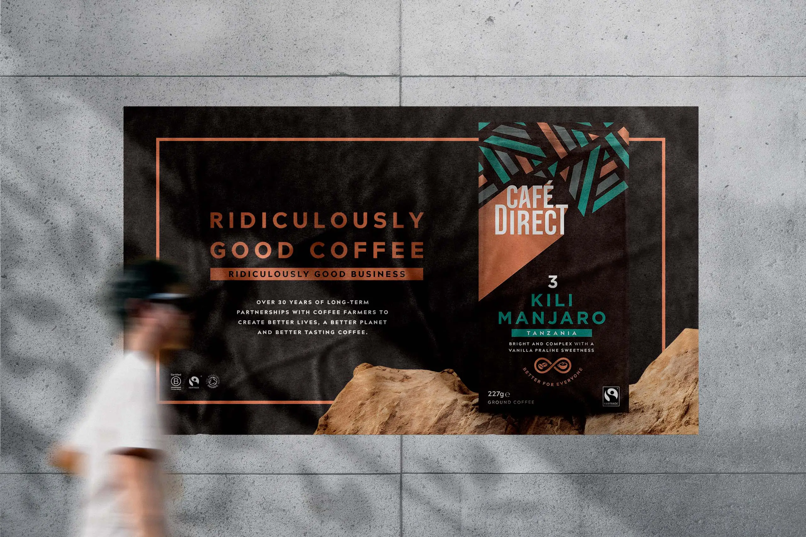 Poster Design for Cafedirect by Lee Mason, Freelance Graphic Designer, London.