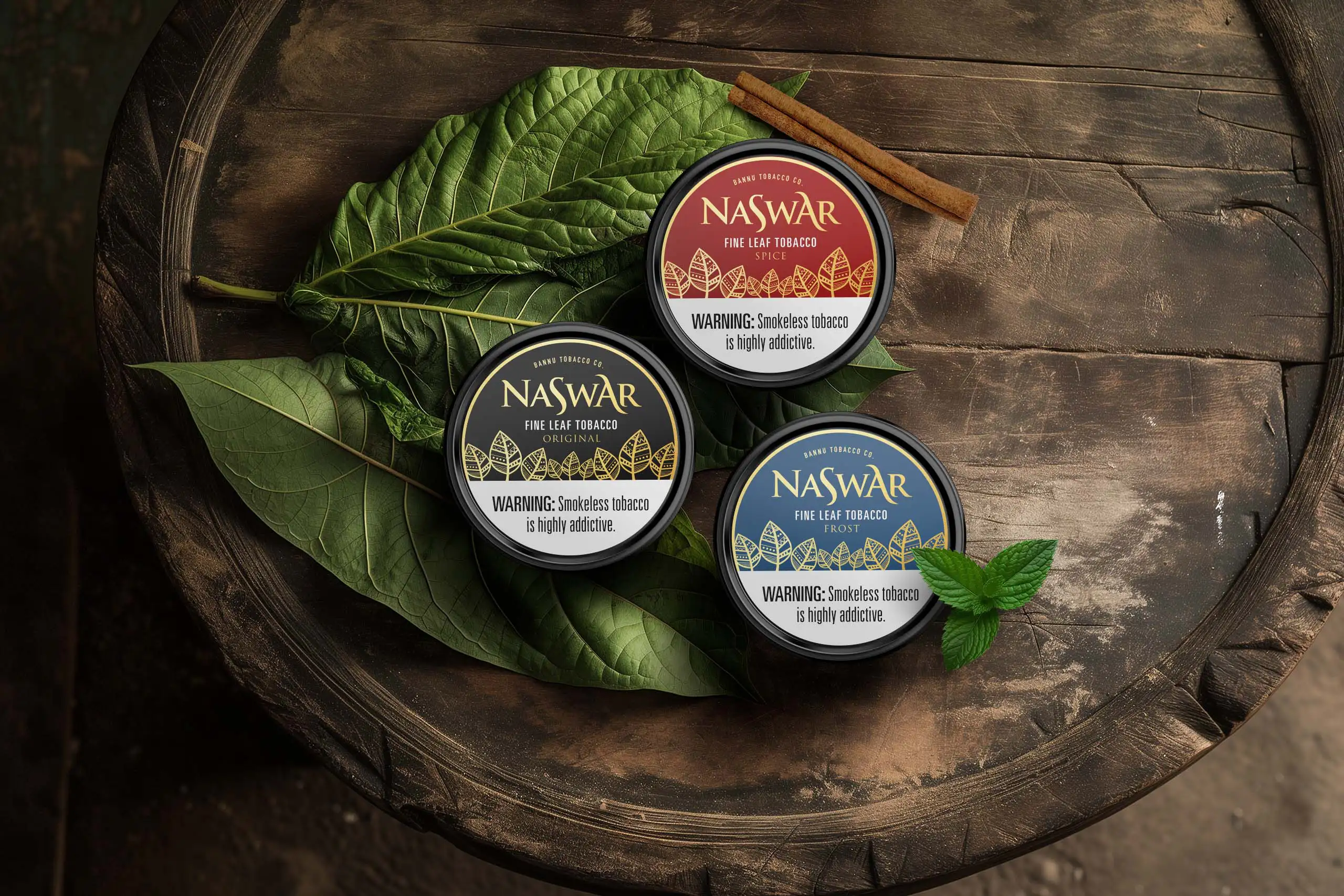 Mockup of Branding and Packaging Design for a tobacco range.