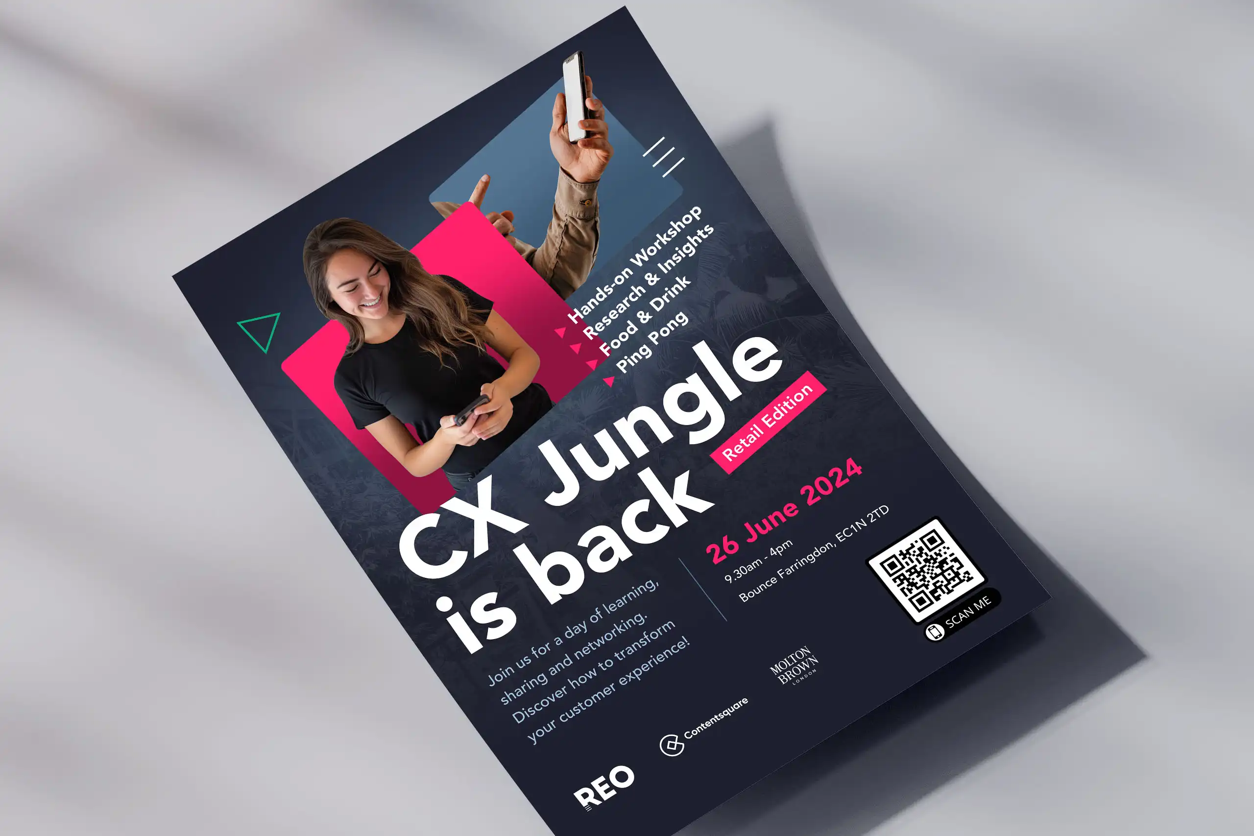 Branding and Marketing for a User Experience event, by Lee Mason, Freelance Graphic Designer, London.